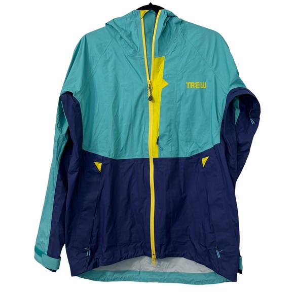 Trew Bewild Ultralight Rain Jacket in‎ Aquamarine Outdoor Men’s Size S